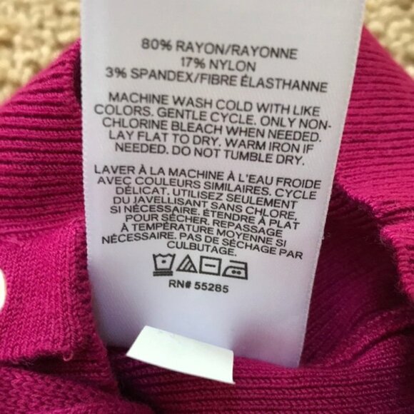 NWT! Express Sz S majenta balloon sleeve sweater - Picture 5 of 8